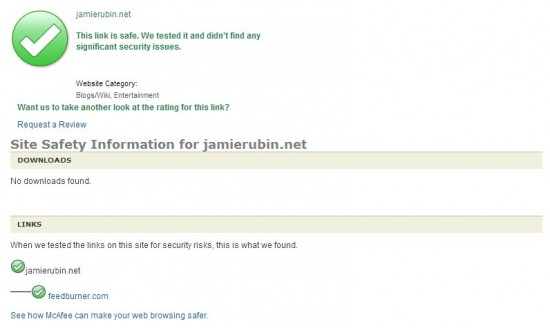 SiteAdvisor Safe